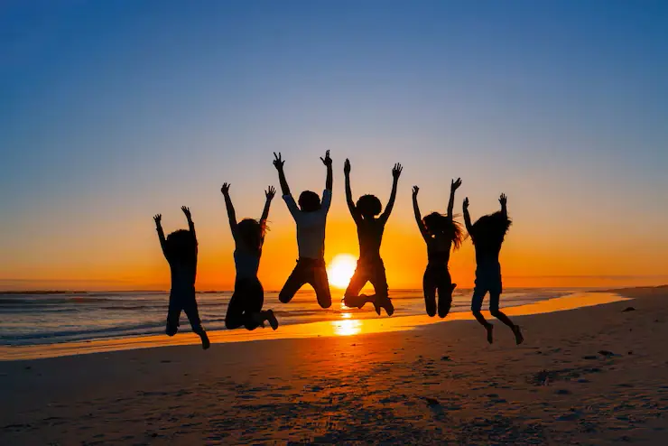 Sunset at Promenade Beach with Friends in Pondicherry