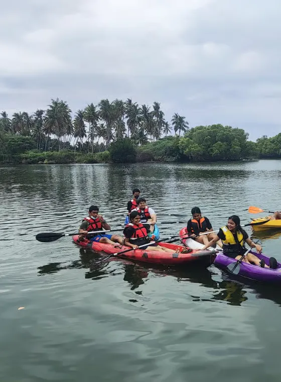 Kayaking through Chunnambar Backwaters in pondicherry