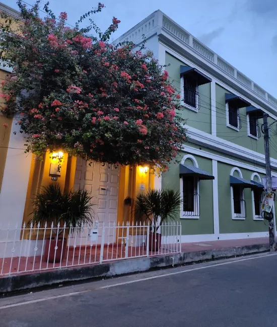 White Town After Sunset in pondicherry